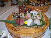 夕食のお刺身 海の幸〜
